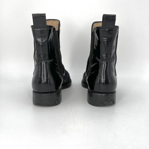 Clarks x Orla Kiely Ponyhair Chelsea Boots Black Leather Booties - Picture 11 of 12